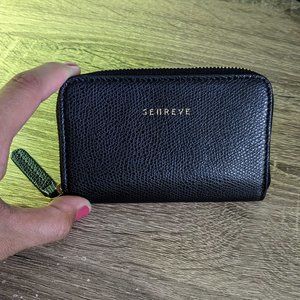 Senreve Black Leather Card Holder